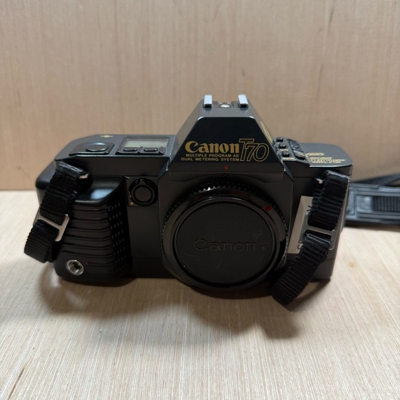Canon Other - Canon T-70 T70 FD 35mm Film analog SLR Camera TESTED Working Preowned Body Only!